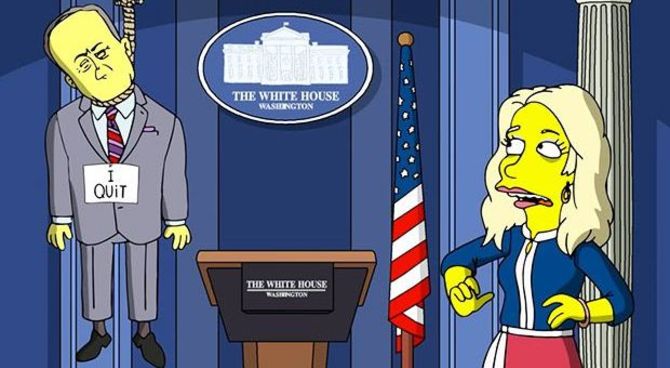 I primi cento giorni di governo Trump rivisti dai Simpson